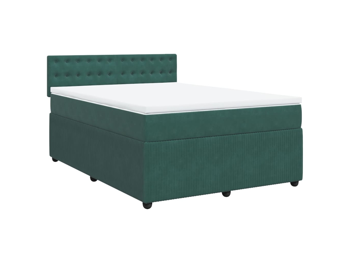 Box Spring Bed, Box Spring Beds Vidaxl Verde Veludo (160 X 200 Cm)
