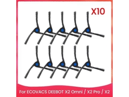 Replacement Side Brushes, Plastic, Easy To Replace, For Thorough Cleaning, Compatible With X2 Omni, X2 Pro, X2 Robot Vacuum, 10 Pack