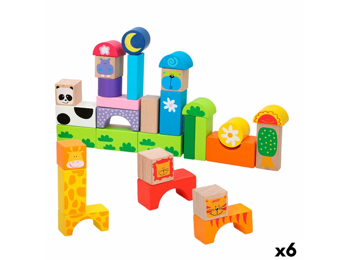 Kit de construção Woomax Animals Slowmoose com 32 peças (pacote com 6)