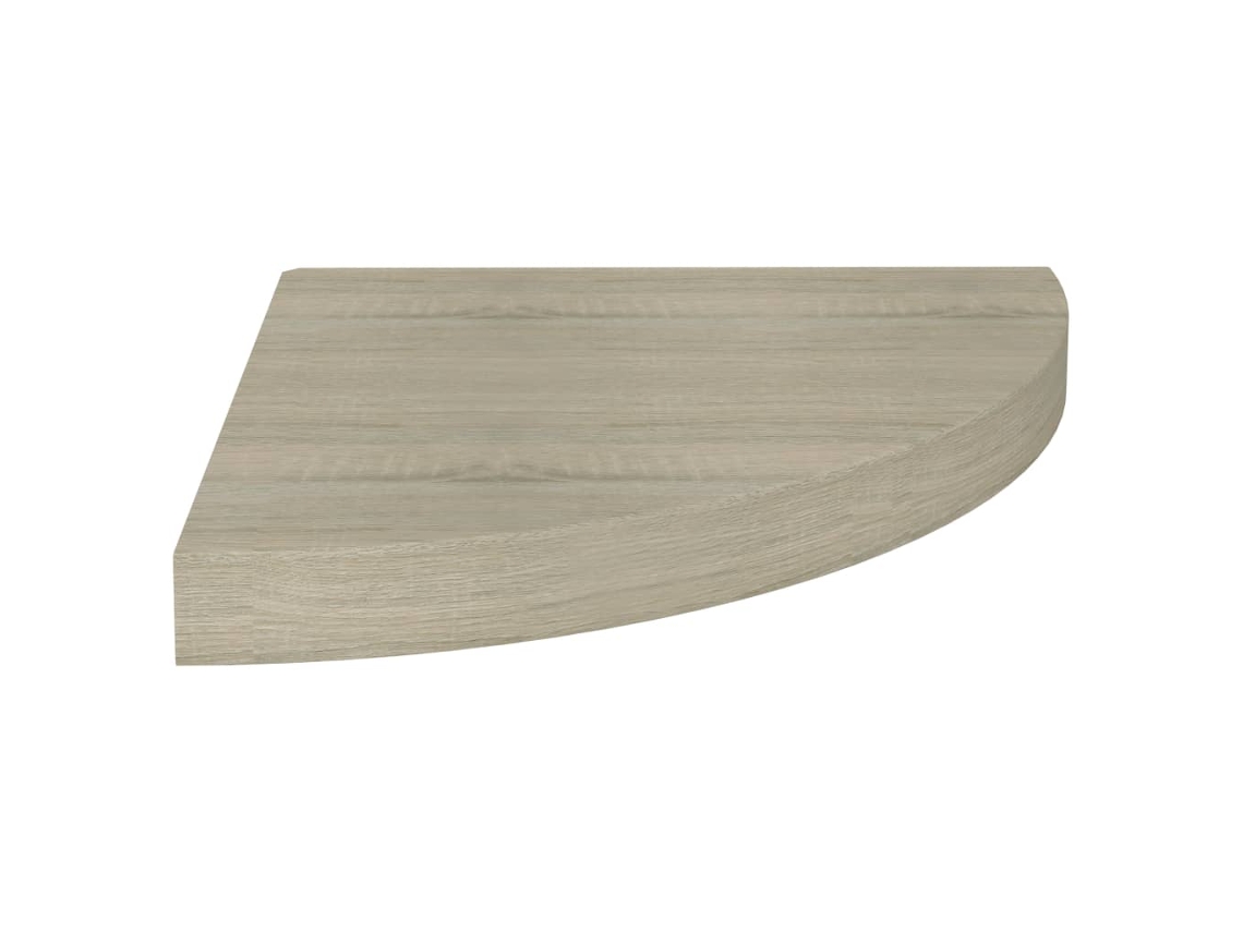 Prateleira de canto VIDAXL suspensa MDF cor carvalho (35x35x3,8cm)