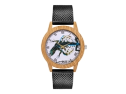 Reloj De Pareja Unisex De Cuarzo Con Correa De Silicona Y Dial Redondo (negro)