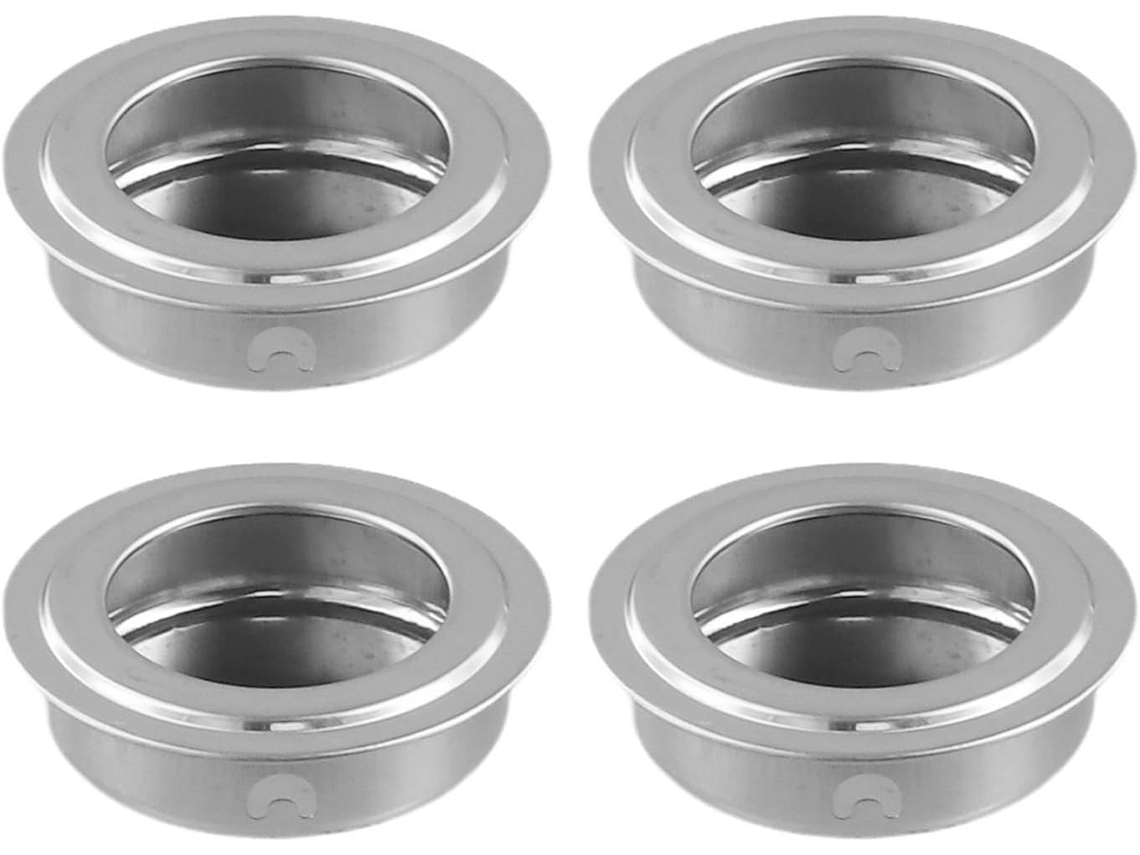Kit De Puxadores Embutidos Com 4 Peças Em Aço Inoxidável Para Uso Prático Portas E Gavetas Correr