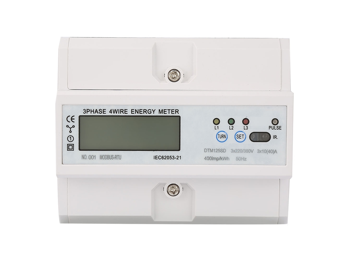 Veloriskku-contador De Energia Digital Trifásico 220/380v 10-40a Medidor De Kwh Com Lcd