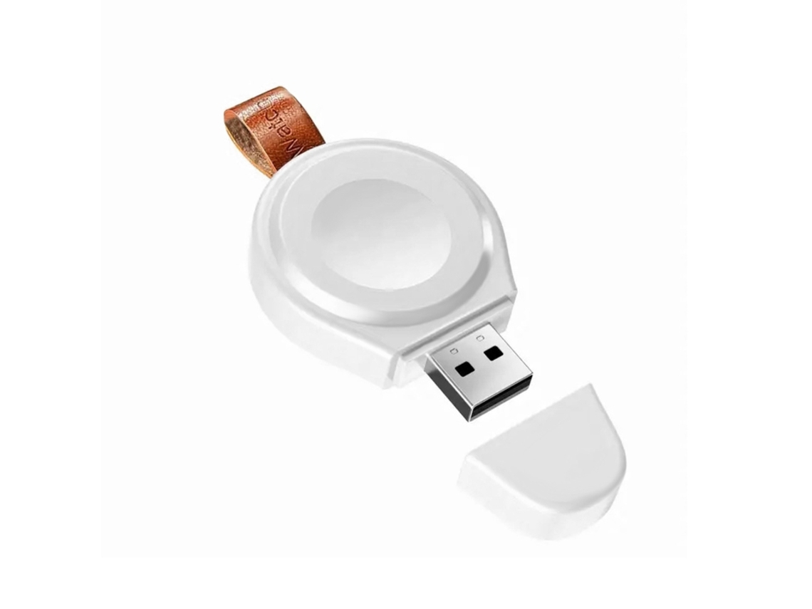 Carregador Sem Fios Portátil Halinuia para Apple Watch, Magnético, Usb a, 5w, Branco, Compacto para Viagem