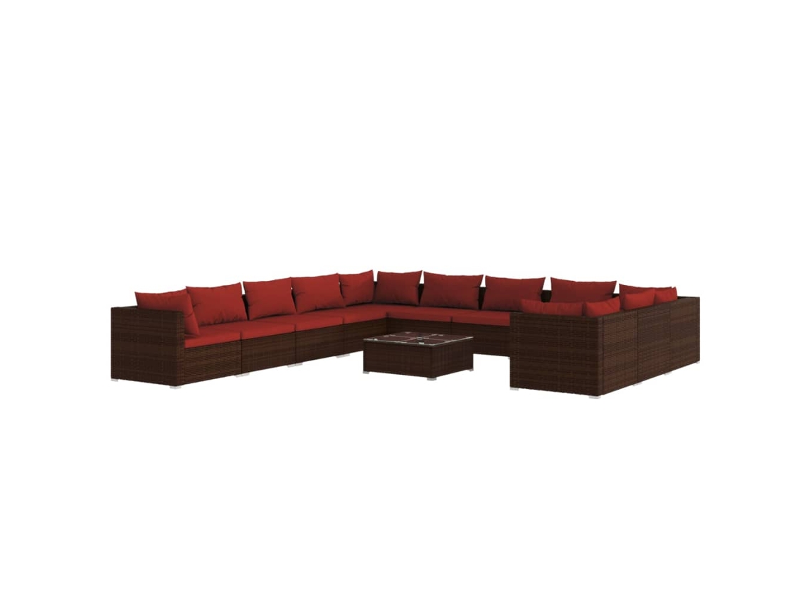 Garden Lounge Set, Garden Lounge Sets Vidaxl Marrom Rattan / Vime (n/a)