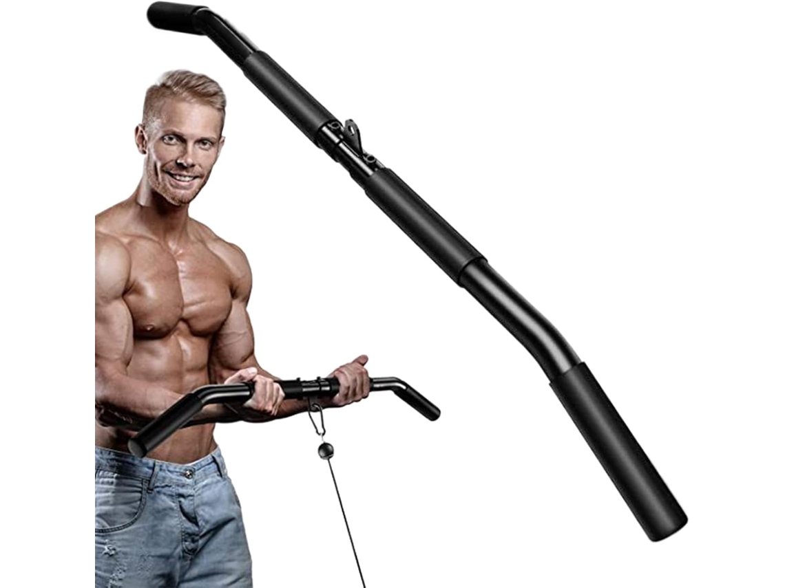 Acess Acessórios para Puxada Lat, Acessório Cabo com Barra Reta - Lateral de 79 Cm Pegas Confortáveis e