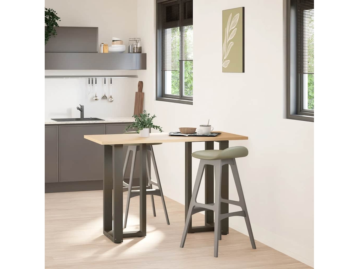 Vidaxl Pés De Mesa De Bar Em Forma De T, 2 Peças, Preto, 40x35x(90-91) Cm, Aço