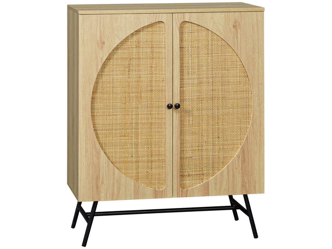 Armário Alto com 2 Portas, Madeira, 80x39x101,8cm, Natural