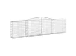 Gabion Basket, Gabion Baskets Vidaxl Prateado Ferro (400 X 30 X 100/120 Cm)
