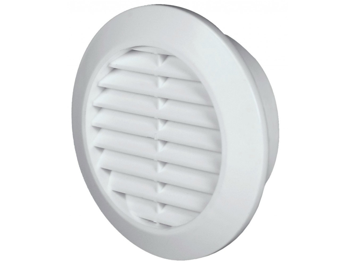 Grelha de Ventilação Redonda Branca para Porta de 70 mm de Diâmetro em Carpintaria