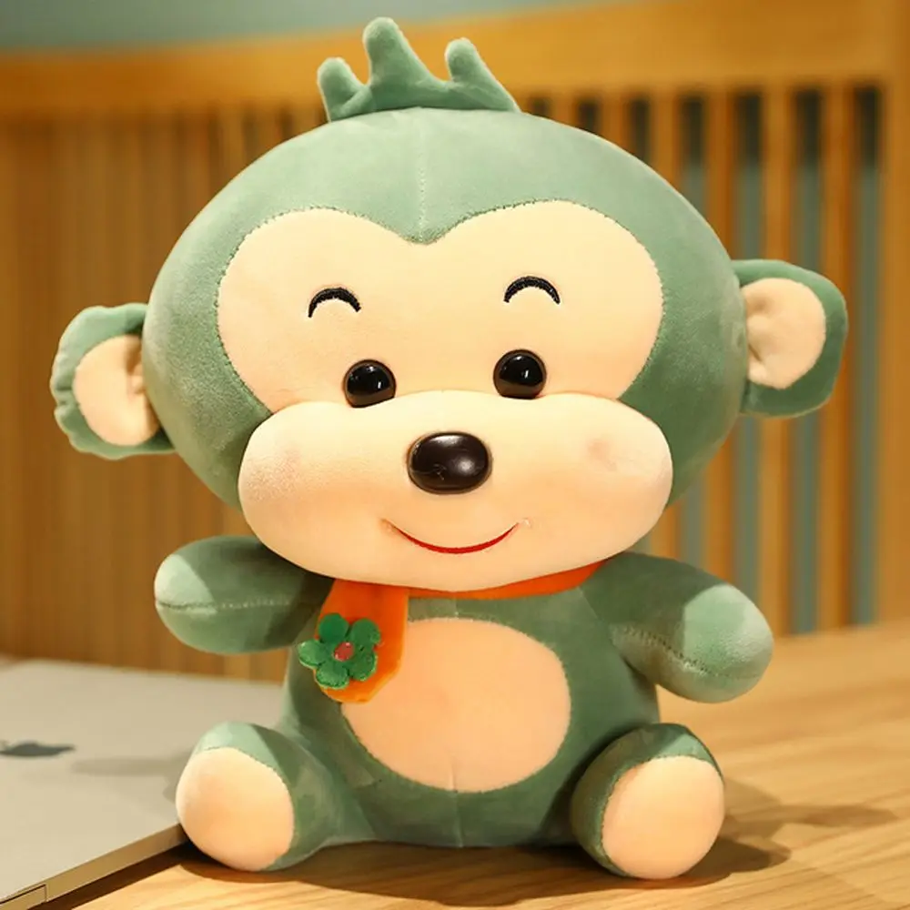 Almofada Decorativa para Sofá, Macia, de Pelúcia, com Estampa de Macaco. MDUG (verde 40cm)