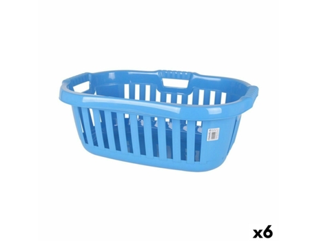 Cesto da Roupa Tontarelli Hipster Azul 50 L 66 x 44 x 25 cm (6 Unidades)