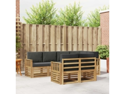 Vidaxl Conjunto De Sofás Para Exterior 7 Unid. Branco E Antracite