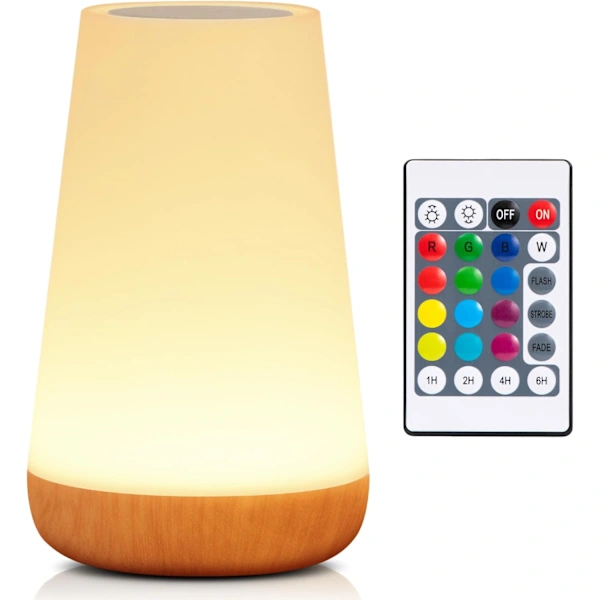 Luz Noturna Led com Controle por Toque, 13 Cores Rgb e 5 Níveis de Brilho BRILVIBERA