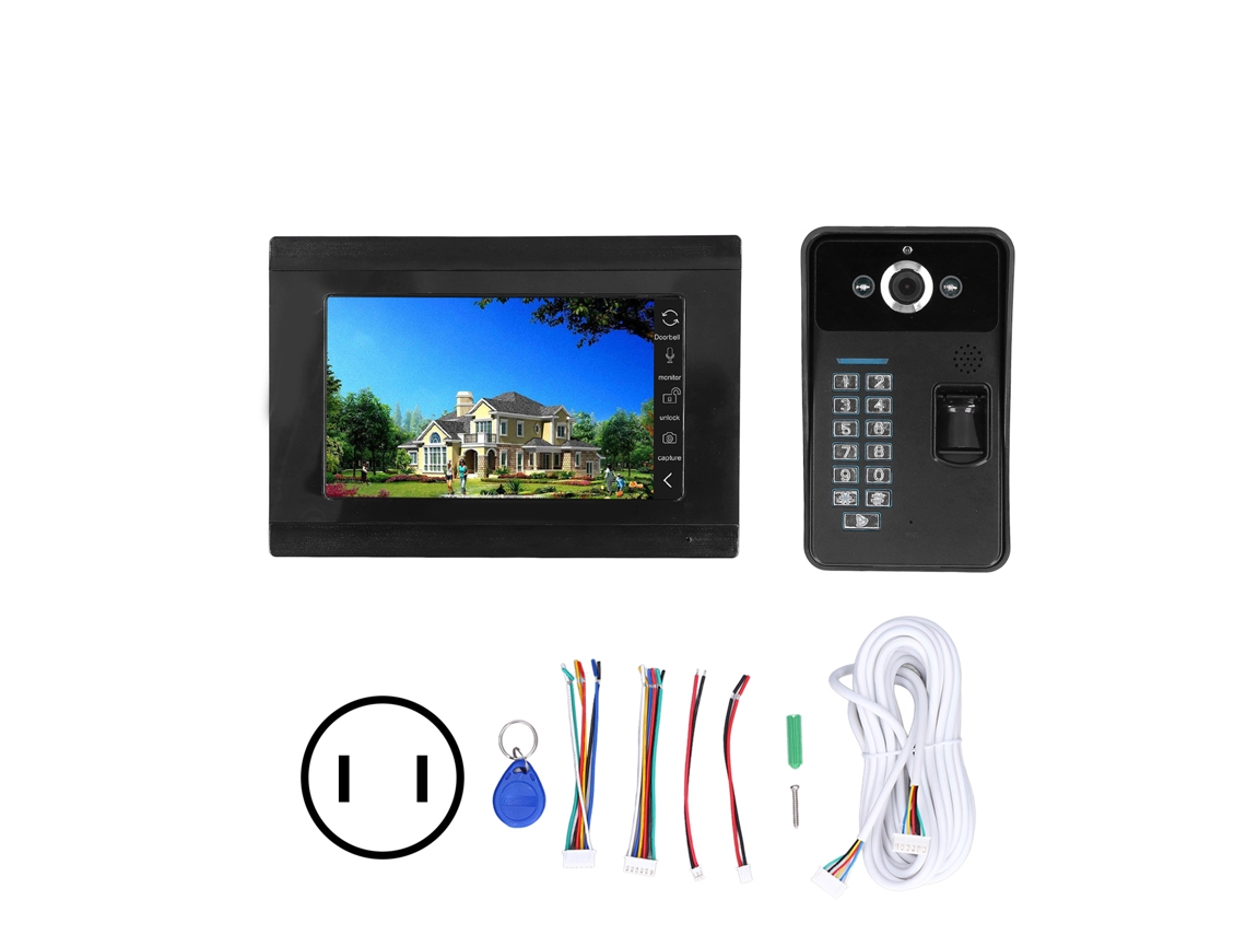 Campainha Inteligente com Impressão Digital Wifi Plug Us 100 240v