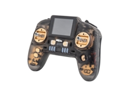 Gold Helloradiosky V12cncmax Rádio Elrs Dupla Frequência 2.4ghz H7 1000mw Tela 2.4" Controle Remoto Gimbal Alumínio Cnc Drones Fpv Aviões Heli Rc MDUG