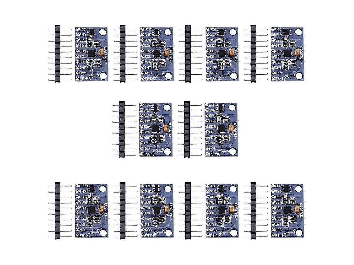 10 Peças Módulo Sensor Mpu6500 Giroscópio Acelerômetro 6 Eixos -6500 Módulo Sensor Protocolo De Comunicação Iic