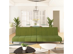 Vidaxl Sofá-cama De 2 Lugares Veludo Verde-claro