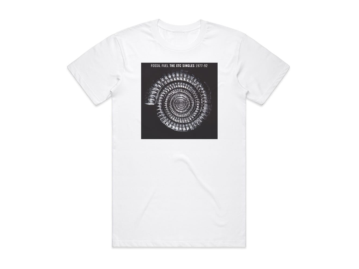 Xtc Fossil Fuel The Xtc Singles 197792 1 Album Cover T-shirt White Rockinstone Size-xxl