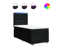 Box Spring Bed, Box Spring Beds Vidaxl Preto Tecido (90 X 200 Cm)