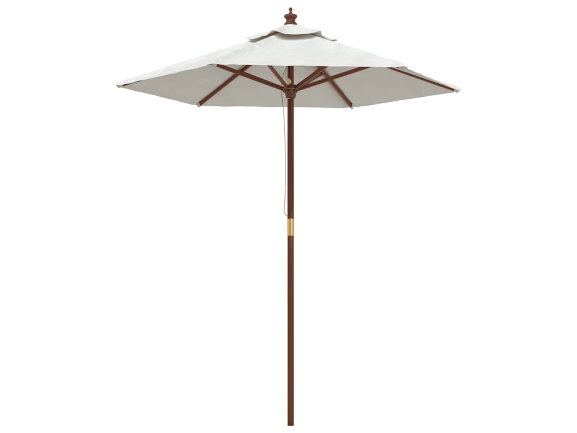 Maison Exclusive - Guarda-sol De Jardim Com Poste De Madeira 196x231 Cm Cor Areia