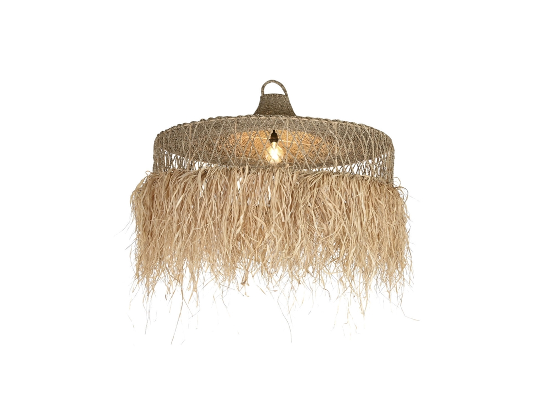 Luminária de Teto Feita de Fibras Naturais, 125x125x54cm ALEXANDRA HOUSE LIVING