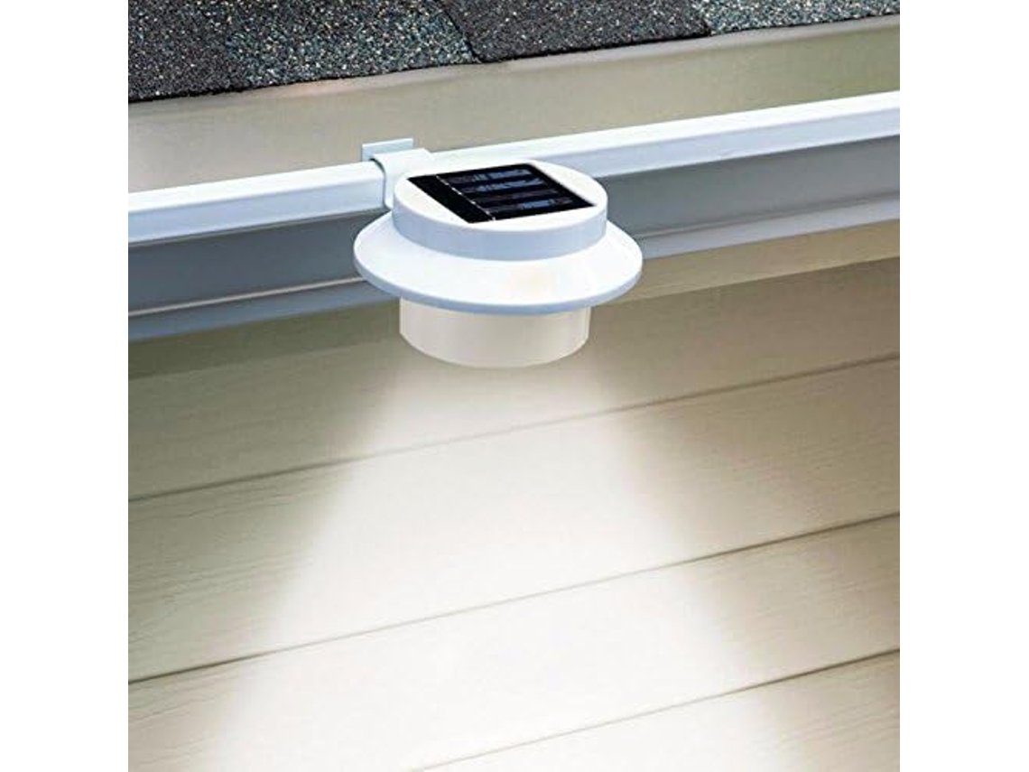 Oferta de 4 Pacotes Luzes Led de Calha Solar Externa Luz de Segurança Utilitária Noturna de Calha Solar Branca com Energia Solar Inteligente