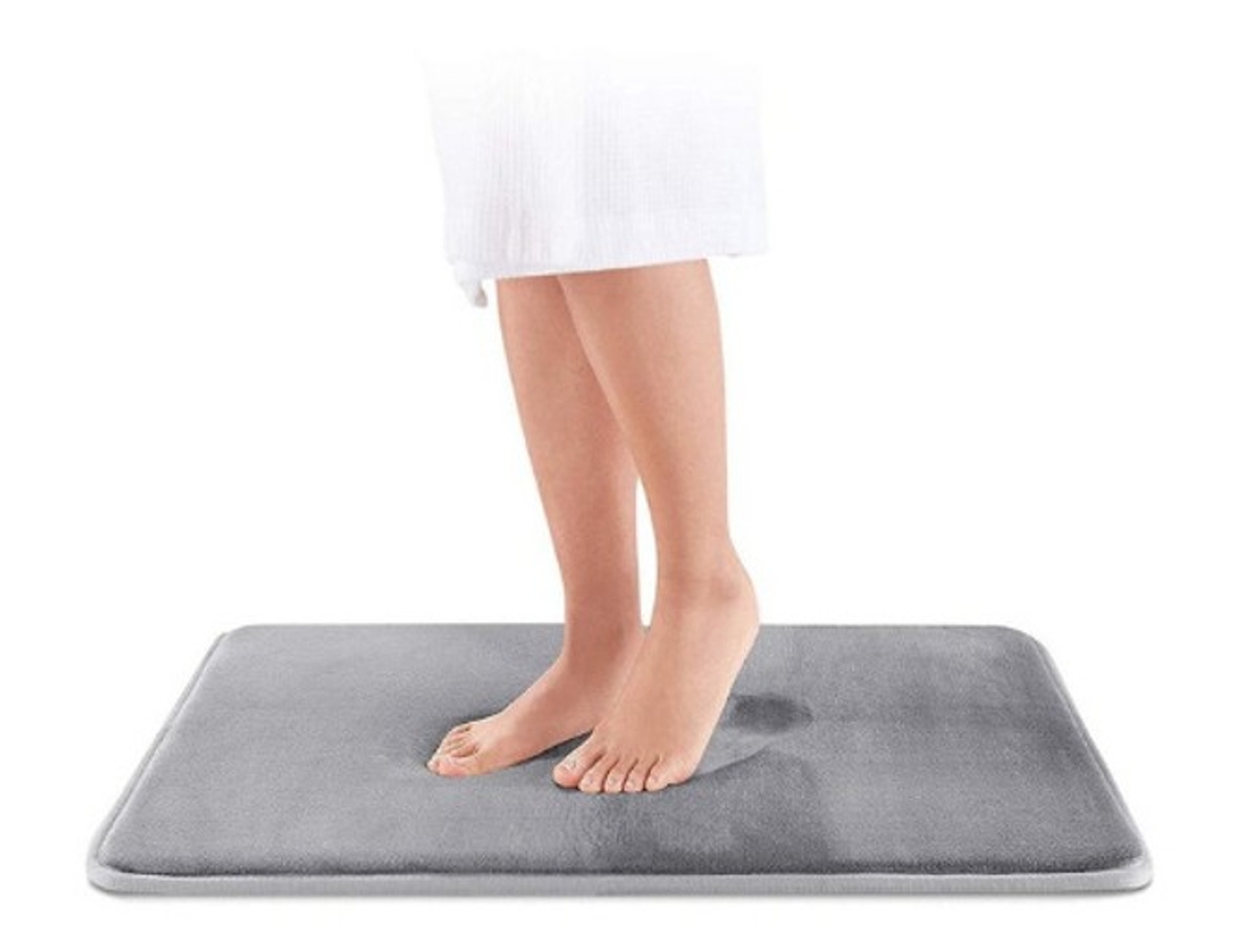 Tapetes de Banho Antiderrapantes Absorventes de Secagem Rápida para Decoração de Banheiro-Cinza EVELTEK 40x120cm
