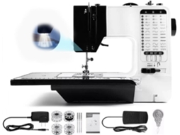 Máquina De Coser Para Iniciantes Com 38 Pontos Integrados Mesa Extensão Automática
