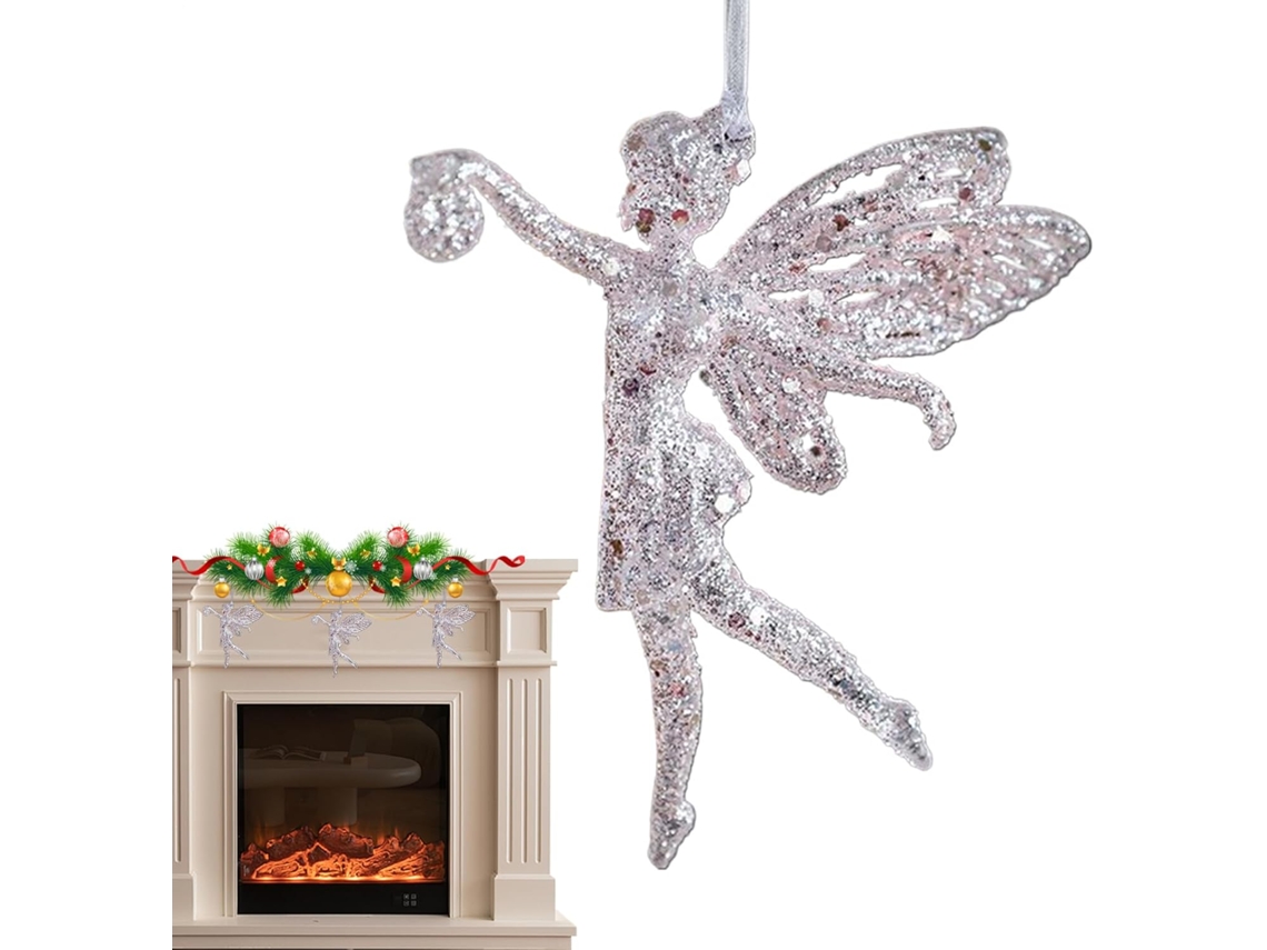 Enfeites Floco Decorações Natal Glitter Pingente Brilhante Pátio Parede Porta Entrada Quarto Jardim Cerca GOKOCO