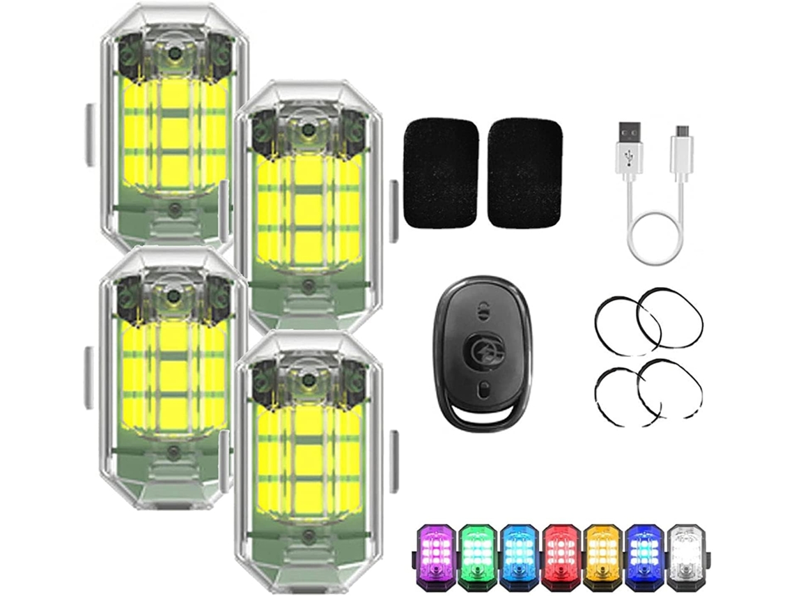 Lanterna Led Sem Fio De Alto Brilho Com Controle Remoto Para Carro, Flash Led De 7 Cores E Carregamento Usb, Lanterna