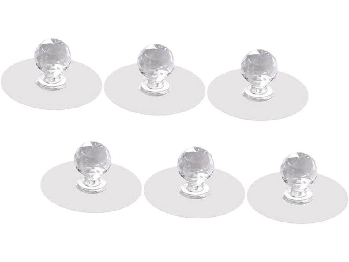 Besportble Conjunto De 6-puxadores Invisíveis Para Portas Armário, Sem Furos, Puxadores Decorativos Para Guarda Roupa E