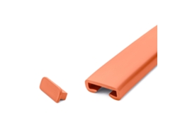 Quest Tampa De Extremidade Para Corrimão Pvc 40x8 Mm, Cor De Tijolo