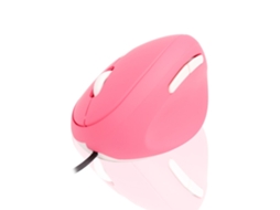 Rato Com Fio Ergonómico Rosa
