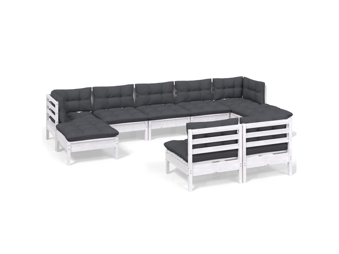 Garden Lounge Set, Garden Lounge Sets Vidaxl Branco Madeira De Pinho (n/a)