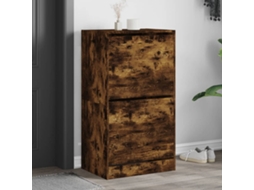 Vidaxl Sapateira C/ 2 Gavetas Articuladas 60x42x108 Cm Carvalho Fumado