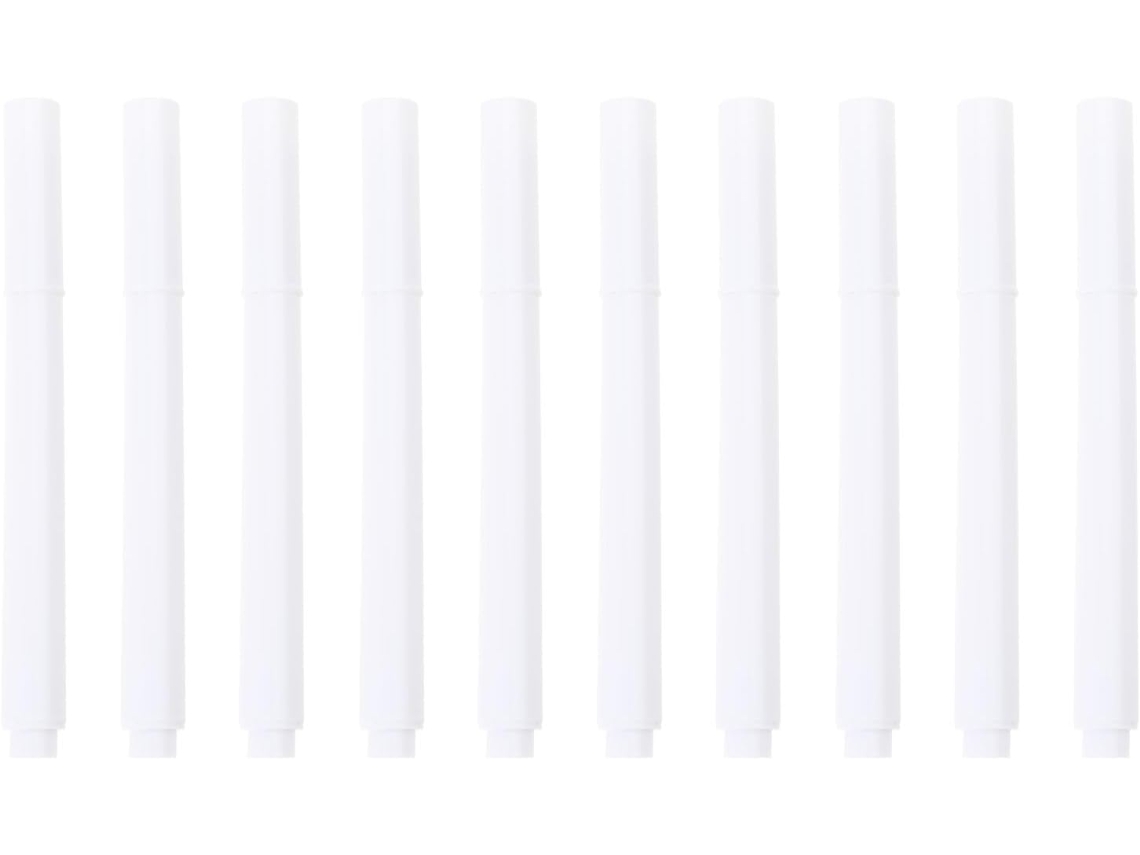 Conjunto De 10 Marcadores De Giz Líquido, Ponta Fina - Brancos, Para Quadro Branco E Janelas.