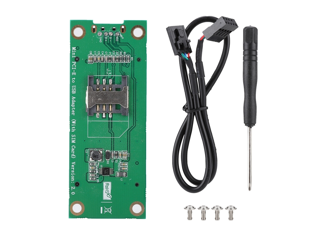Placa Adaptadora (mini Pci-e Para Usb Com Suporte A Cartão Sim) Placa Adaptadora De Teste Wwan 3g/...