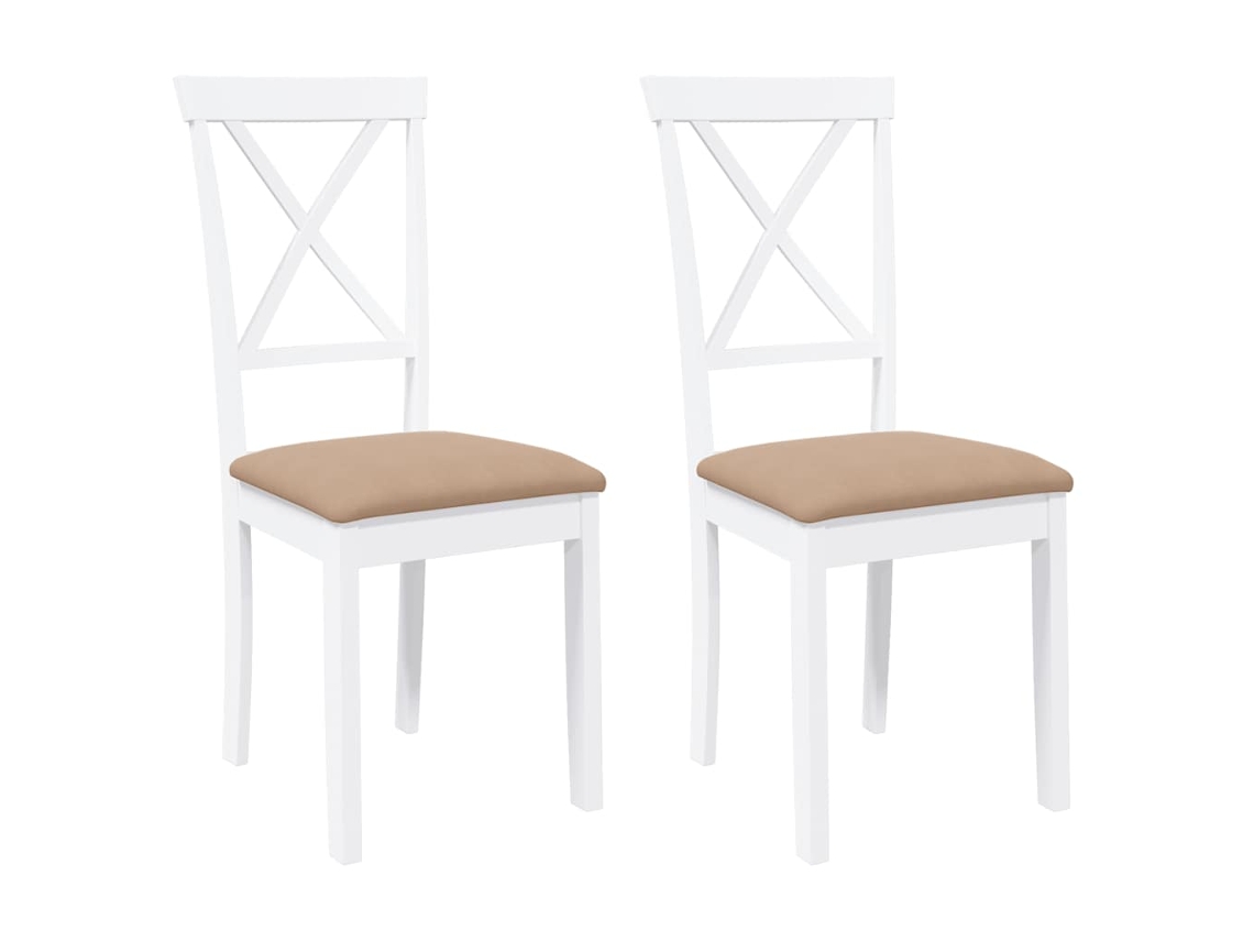 Dining Chair, Dining Chairs Vidaxl Branco Borracha (n/a)