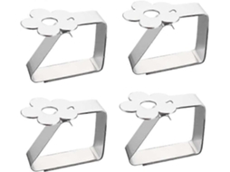 Lurelia Prendedores Toalha Mesa Aço Inoxidável 4 Peças 6,5 X 5 Cm Piqueniques Festas