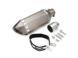 Tubo de escape curvo para motocicletas 4-38-51 mm com silenciador universal removível