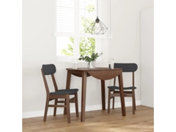 Vidaxl Cadeiras De Jantar Com Almofadões 2 Pcs Madeira Maciça Castanho