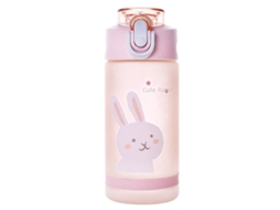Garrafa de água Nova Line, com canudo, plástico, 550ml, rosa