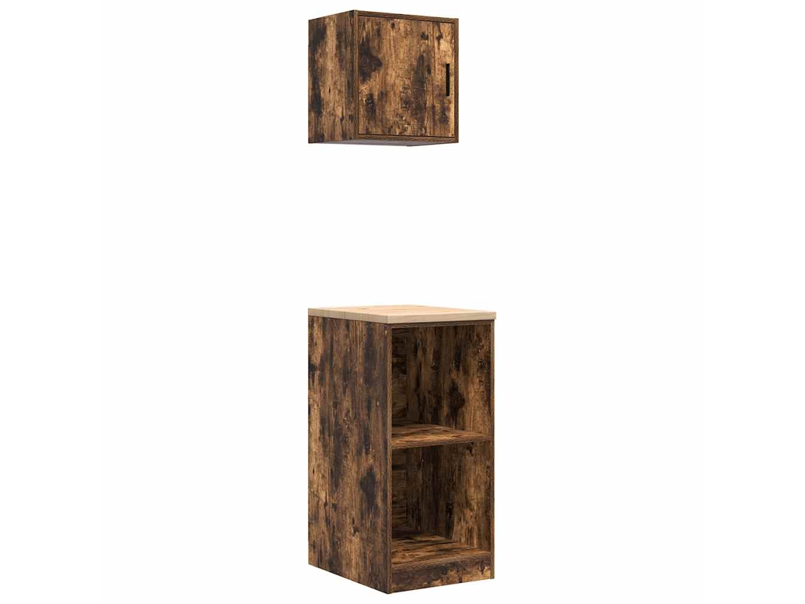 Garage Cabinet, Garage Cabinets Vidaxl Marrom Madeira Processada (40 X 51 X 85 Cm)