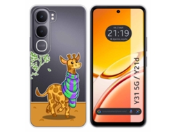 Capa Tumundosmartphone De Silicone Transparente Com Estampa De Girafa Para Vivo Y31 5g / Y21d