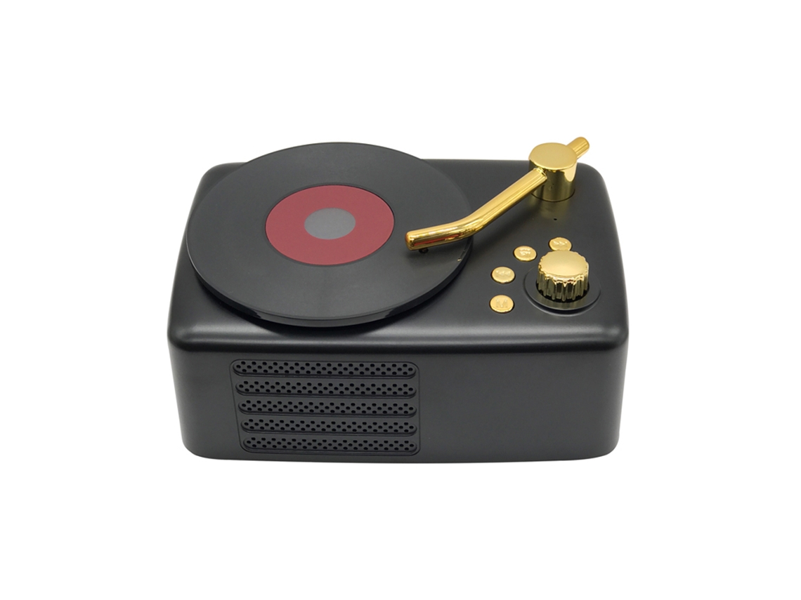 Gramofone Bluetooth portátil estilo retrô Yuexinghui T12 EOOCOO