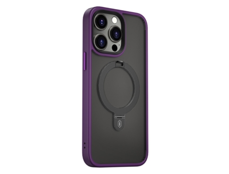 Suporte Casa Magsafe Para Iphone 15 Pro Max Wiwu Pele Sintética Roxo
