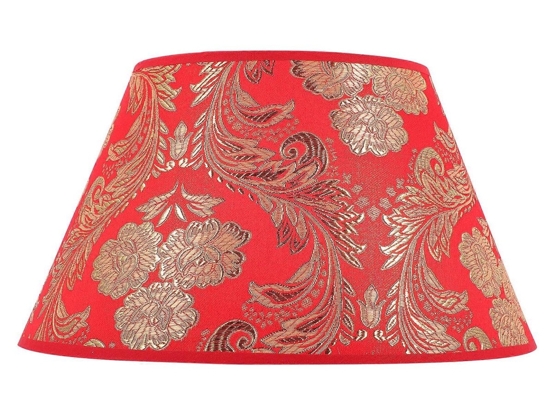Lurelia Abajur Tecido Floral Elegante, Para Mesa Candeeiro, 26x19x19 Cm
