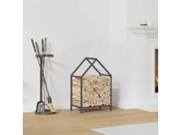 Vidaxl Suporte Para Lenha 40x25x60 Cm Aço Laminado A Frio Antracite