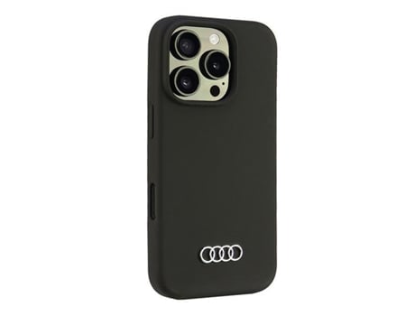 Capa para iPhone 16 Pro AUDI Silicone Rígida Preto